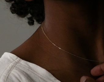 Super Dainty Chain Necklace / Dainty Chain Necklace / 14k Gold Fill, Sterling Silver, Rose Gold