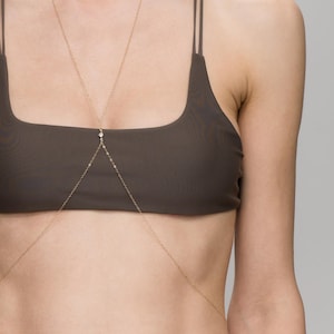 CZ Body Chain // Beach Jewelry // Festival look // Bridal Party Jewelry // Pool Party Day Club Jewelry