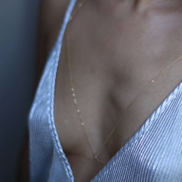 chain bra bodychain // gold chain bralette // beach body jewelry //