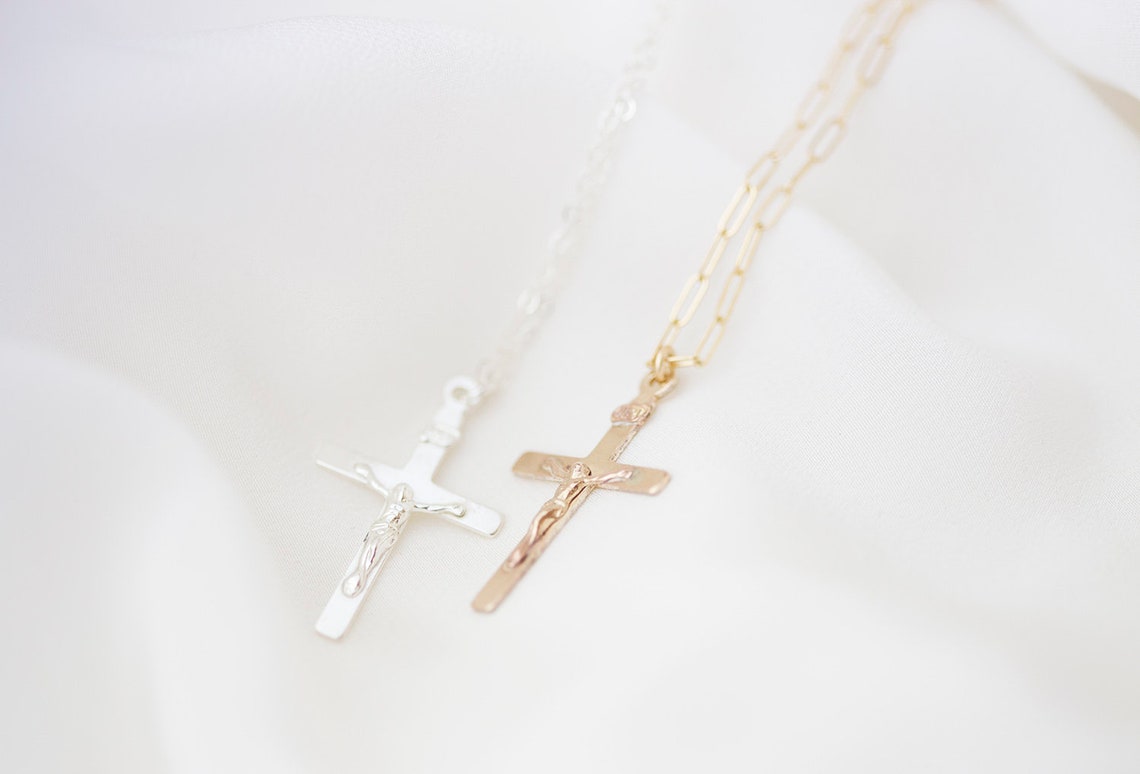 Crucifixion Cross Necklace / Religious Catholic Necklace / Crucifixion ...