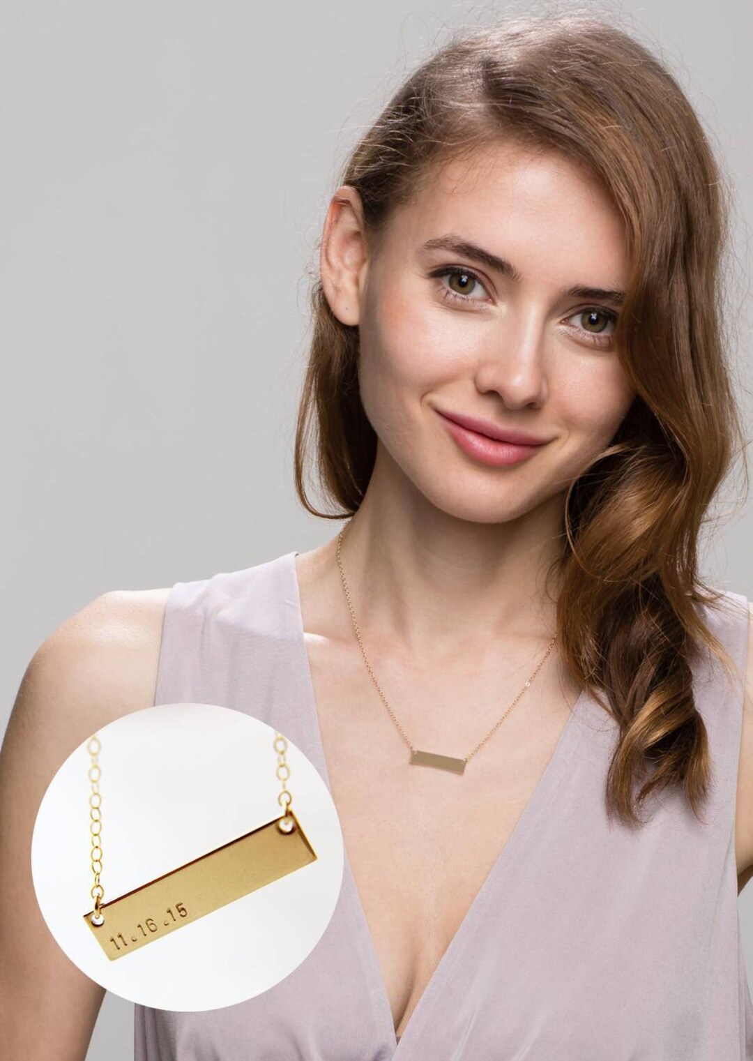 Personalized Gold Bar Necklace //customized Name Bar Necklace With Your