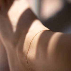 14k solid gold thin anklet / Super dainty anklet / Feather weight anklet