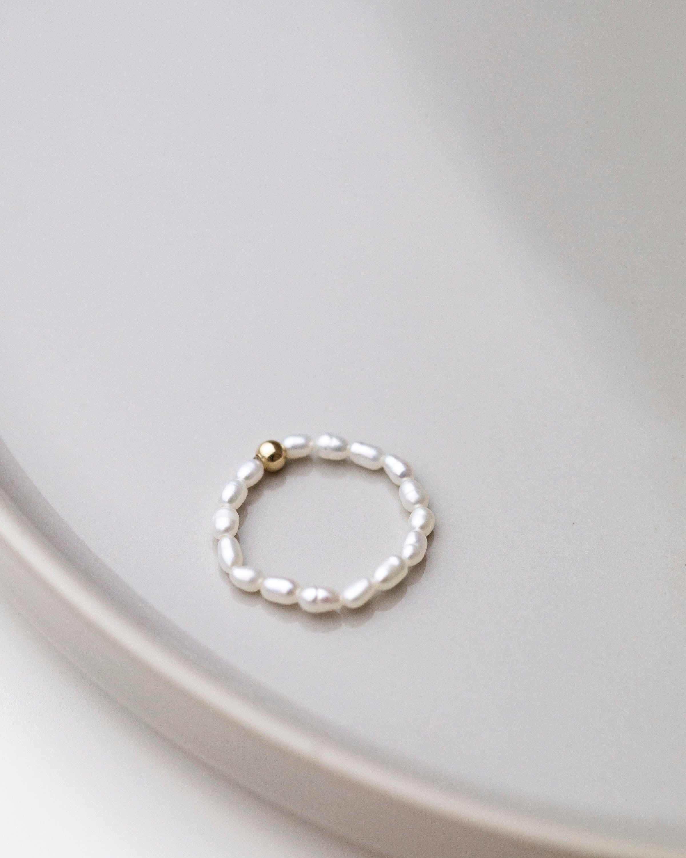 Baby Lotus Pearl Ring // Fresh Water Genuine Rice Pearl Ring | Etsy