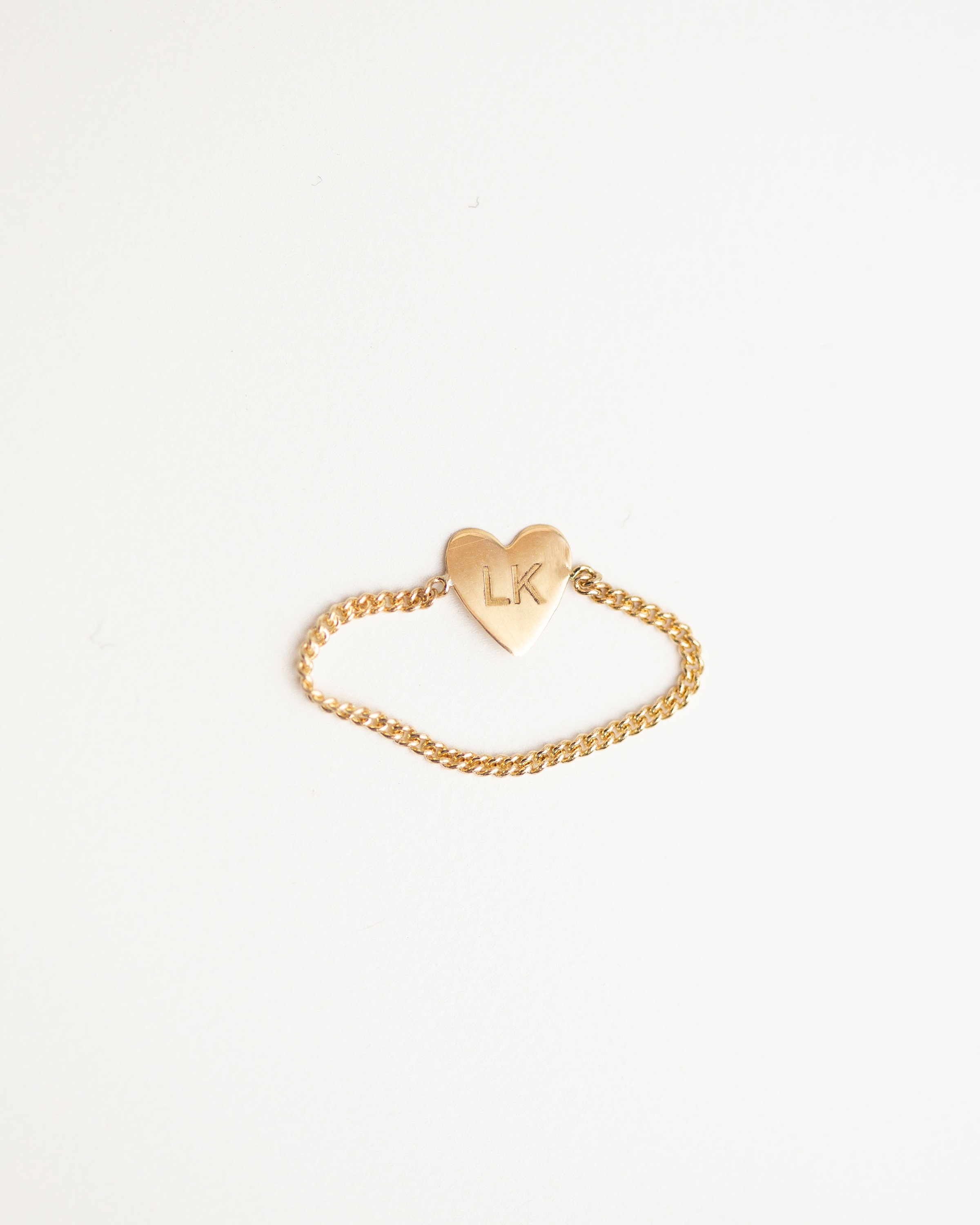 人気ブランド【E and E Project】14K Little Heart Chainリング 人気ブランド【E and E Project】14K Little Heart Chainリング