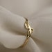 14k Cursive Letter Ring / Dainty Initial Ring in 14k Solid Gold / Gold ...
