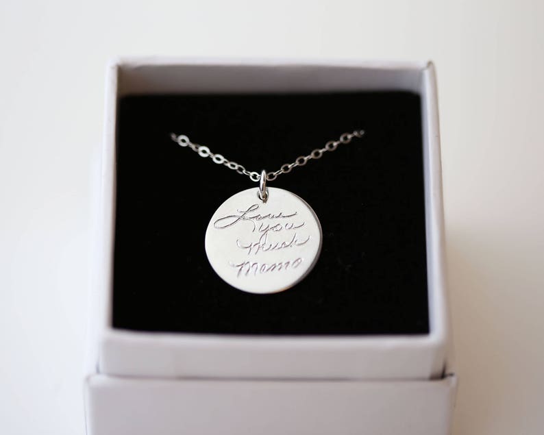 Large Personalized Name Monogram Disk Necklace // Mother's Etsy