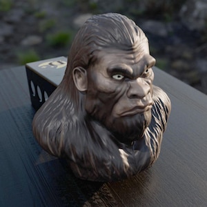 Bigfoot Hitch Cover – Sasquatch Trailer Hitch Plug for 1.25” & 2” Receivers – Cryptid Truck Accessory – Made in USA