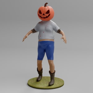 Pumpkin Punk Halloween Figurine – Limited Edition Hand-Painted Collectible