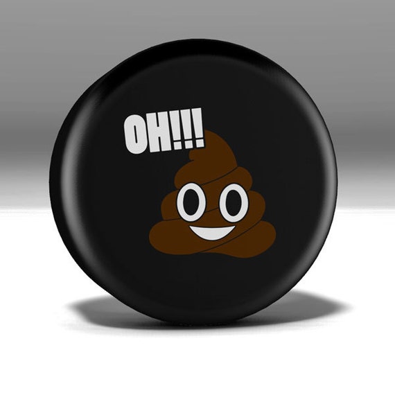 Oh Poop - Vinyl Spare Tire Cover - Link to size chart in description