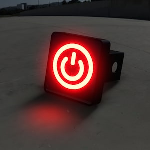 Power Button Symbol LED Hitch Cover and Brake Light
