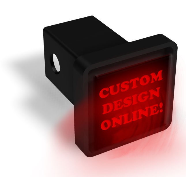 Design Your Own Custom LED Hitch Cover Brake Light Online Etsy