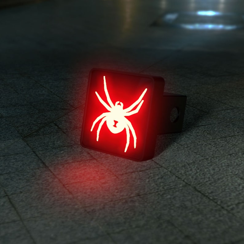 Black Widow Spider LED Hitch Cover and Brake Light Etsy