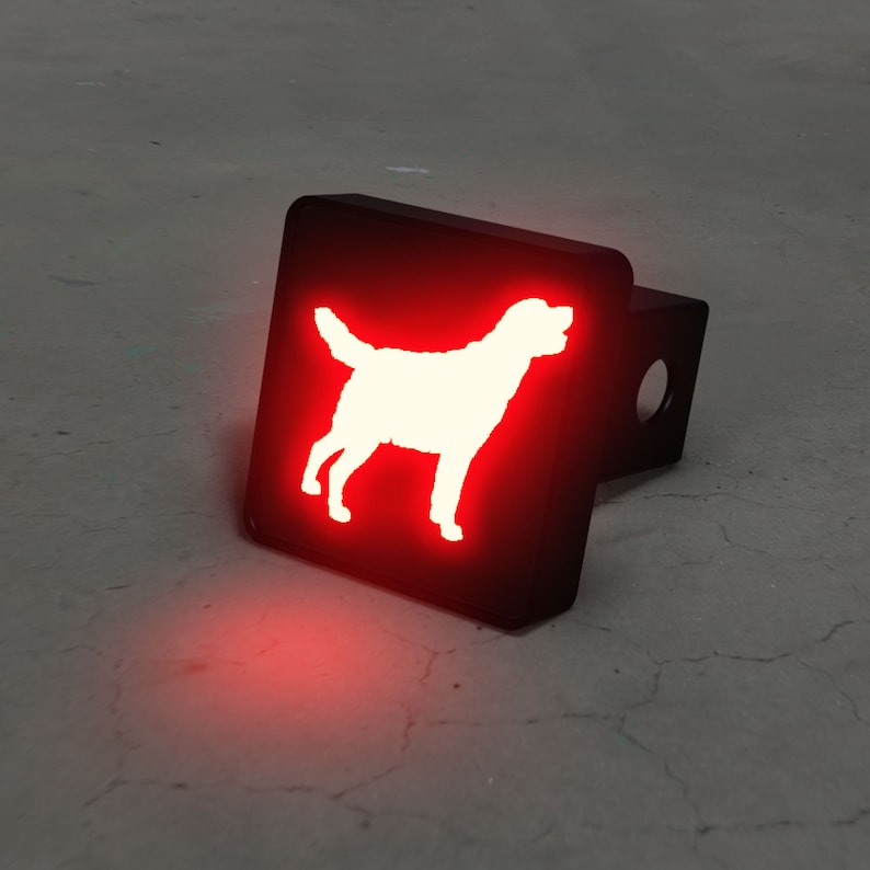 Labrador Retriever Silhouette LED Hitch Cover - Brake Light - Etsy