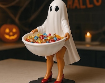 Bol À Bonbons D'halloween, Porte-Bonbons À Citrouille Animé, Plat À Bonbons Aux Yeux Éclairés Avec Main Squelette En Mouvement Pour Fête D'halloween