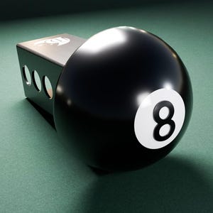 8-Ball Hitch Cover – Pool Ball Trailer Hitch Plug for SUV, or Truck