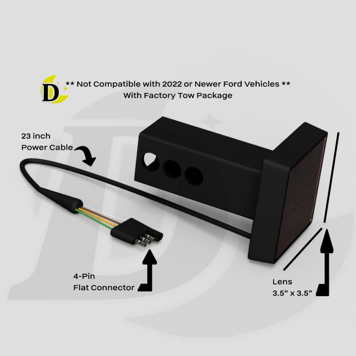 Design Your Own Custom LED Hitch Cover Brake Light Online Etsy