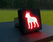 Boston Terrier LED Lighted Hitch Cover