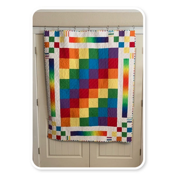 Rainbow Quilt Etsy