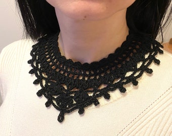 Lace choker Choker collar Lace collar Choker necklace for women Crochet collar Detachable collar Removable collar Oversized collar