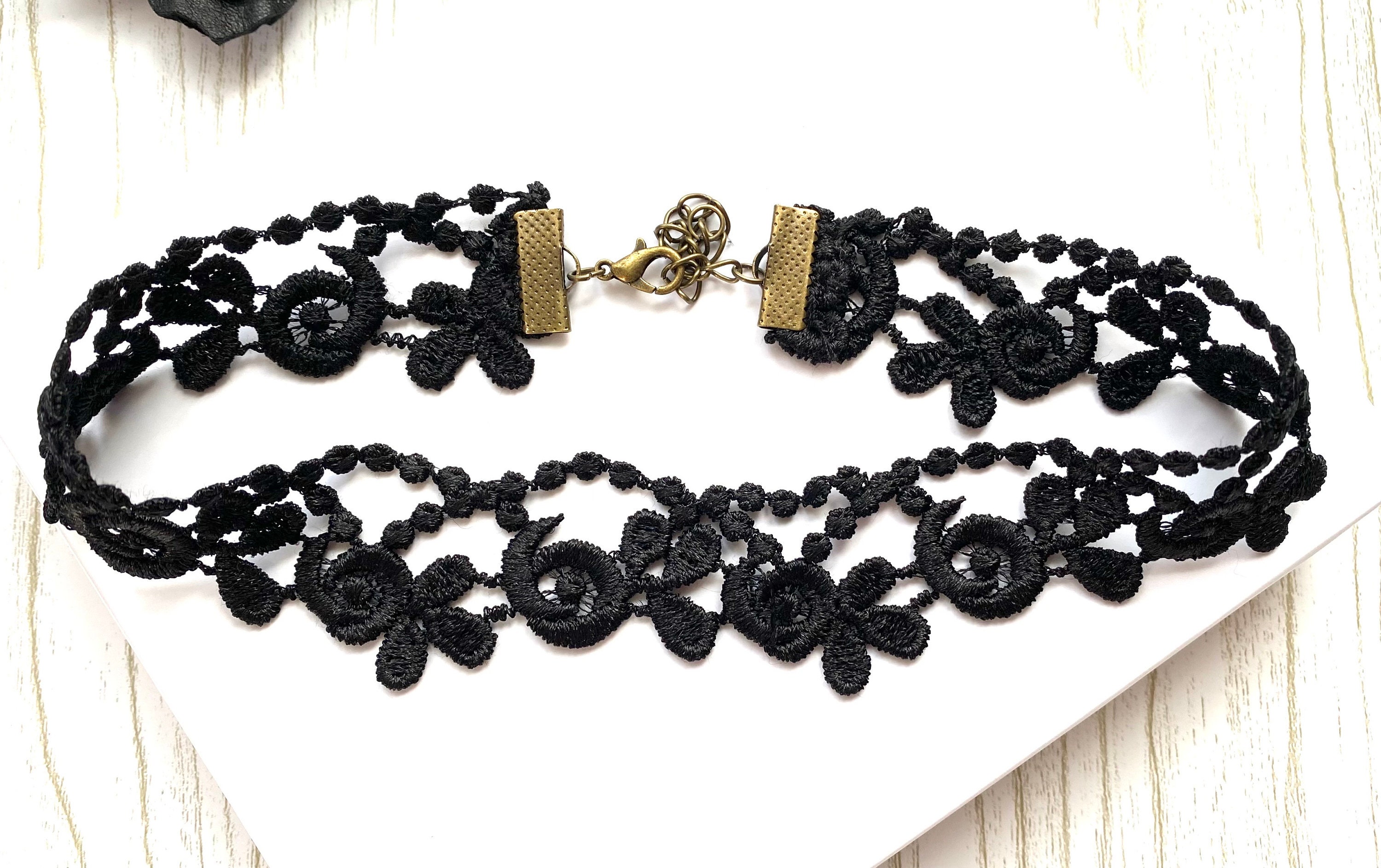 Black Lace Choker: Victorian Gothic Collar Necklace - Etsy