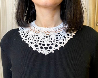 Lace choker Choker collar Lace collar Choker necklace for women Crochet collar Detachable collar Removable collar Oversized collar