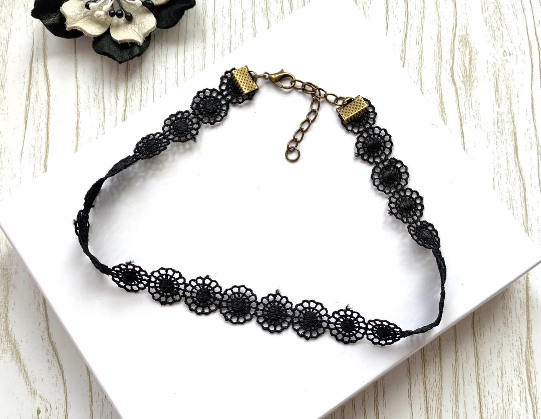 Black Lace Choker, Gothic Victorian Collar - Etsy