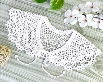 Lace collar Crochet collar Detachable collar Removable collar Victorian collar Oversized collar Fake collar