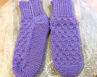 Hand knit socks Warm socks Hand knitted socks Slippers socks House slippers Warm slippers Wool socks