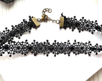 Black Lace Choker, Gothic Victorian Style
