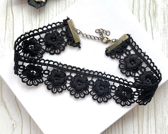 Black Lace Choker, Gothic Victorian Style