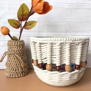 Woven basket Cotton rope basket Fruit basket Rope basket Eco friendly gifts Storage basket Storage basket