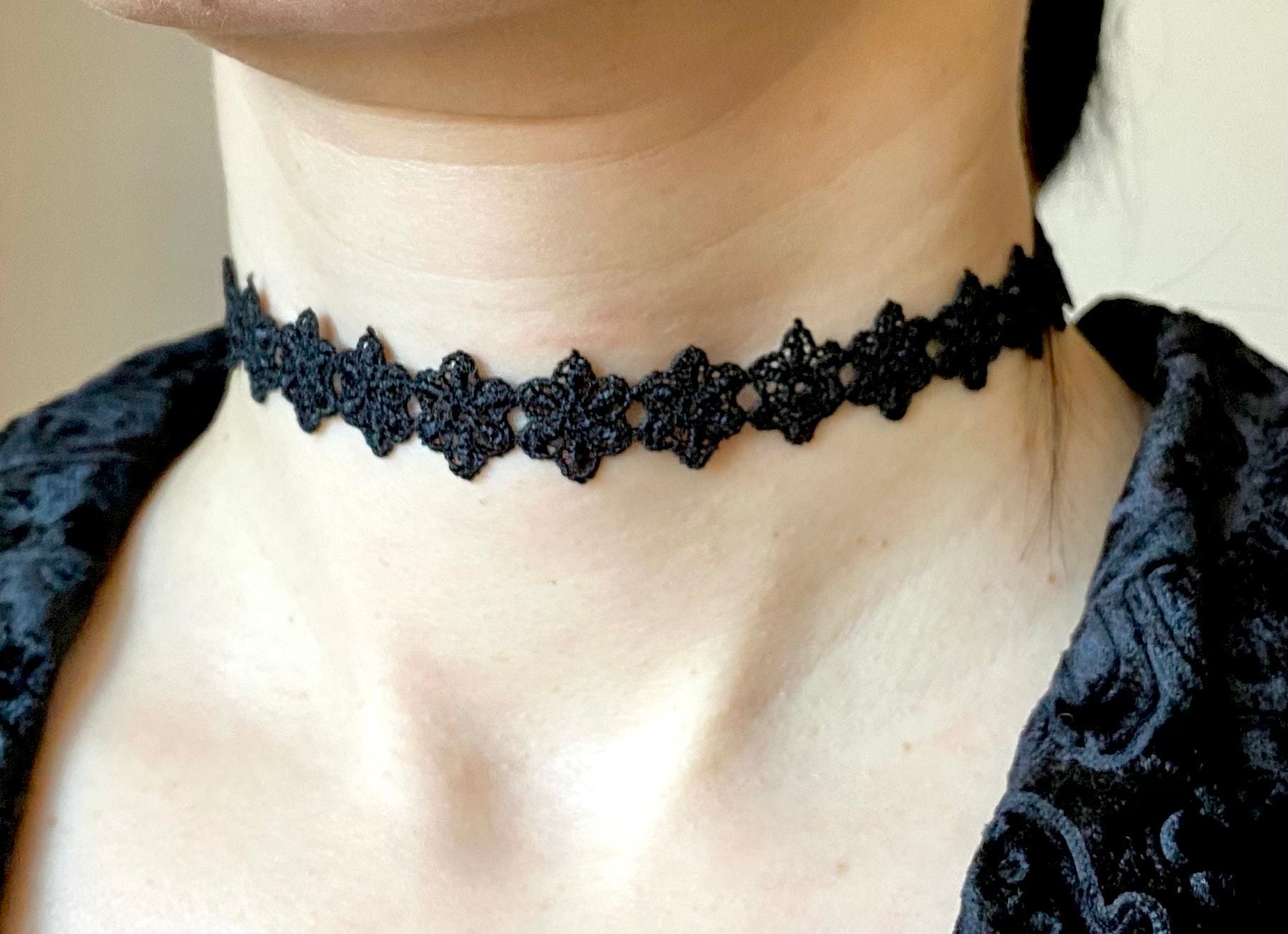 Black Lace Choker, Gothic Victorian Collar - Etsy