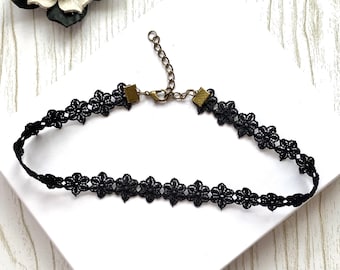 Black Lace Choker, Gothic Victorian Collar