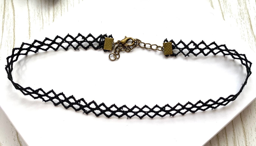 Black Lace Choker - Gothic Victorian Collar Necklace - Etsy