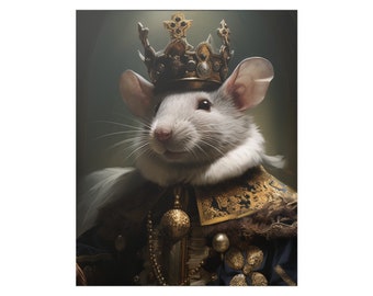  Vintage Rat King Art Print, Animal Art Print, Classic Art, A Rat  In Full Crown On Canvas, Vintage Animal Print, Rat King Wall Art : Handmade  Products