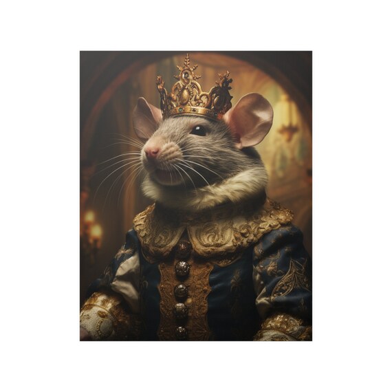  Vintage Rat King Art Print, Animal Art Print, Classic Art, A Rat  In Full Crown On Canvas, Vintage Animal Print, Rat King Wall Art : Handmade  Products