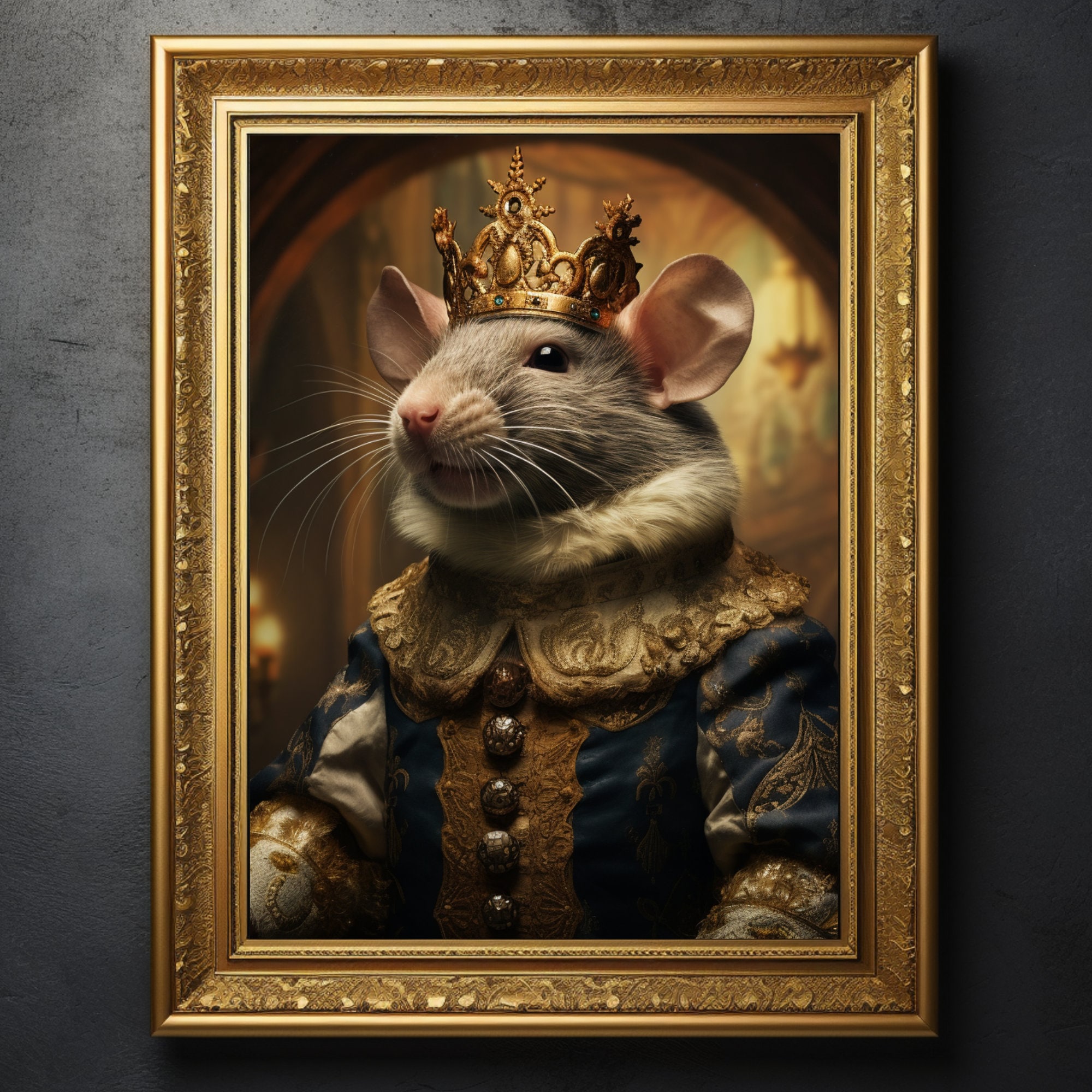 Canvas Painting, Vintage Rat King Poster, Cute Mouse Art Poster, Ideal Gift  For Living Room, Kitchen, Decor Wall Art Wall Decor, Home Decor, Wall Art,  Room Decor, Room Decoration, No Frame 