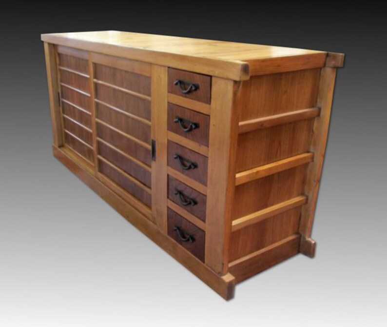 Muebles japoneses Gabinete de cocina Tansu Cofre de | Etsy