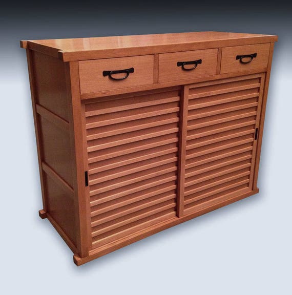 Japanese Style Merchant Chest Storage Cabinet Etsy