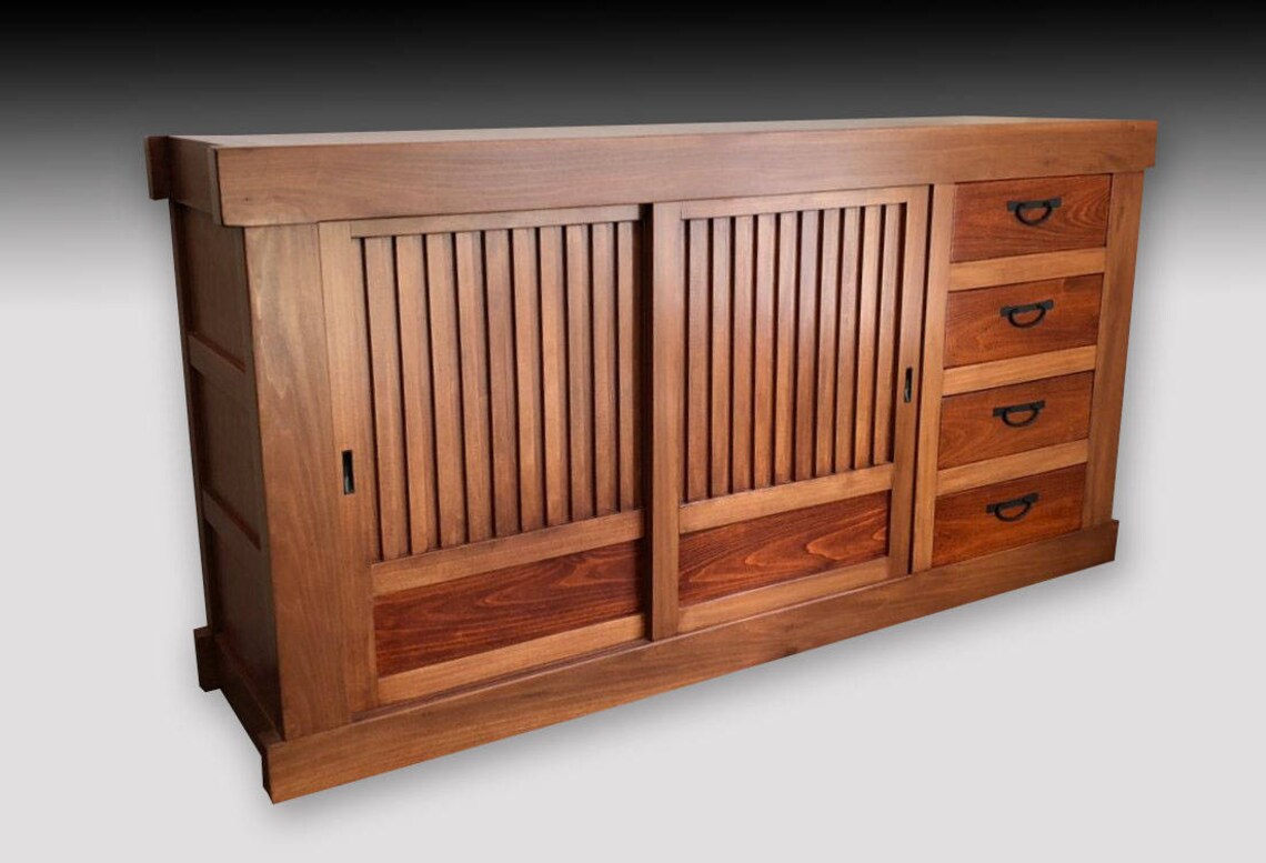 Japanese Furniture Kitchen Tansu Buffet Etsy