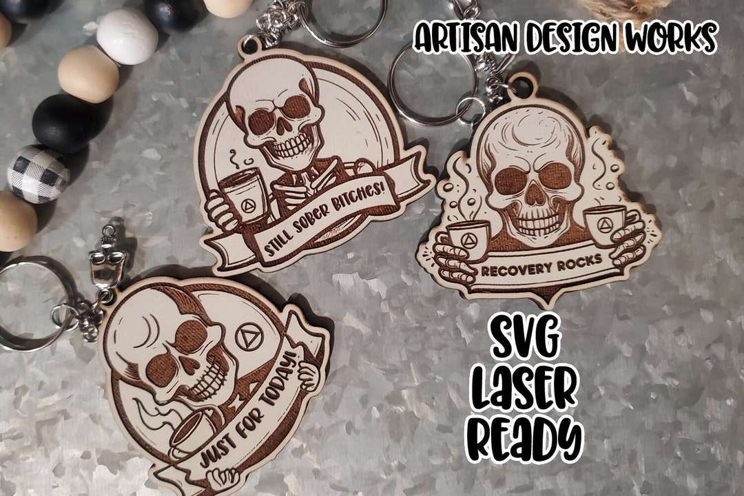 Recovery Star Keychain Recovery Rocks Laser Ready Keychain SVG Set| Recovery Keychain| 12 ...