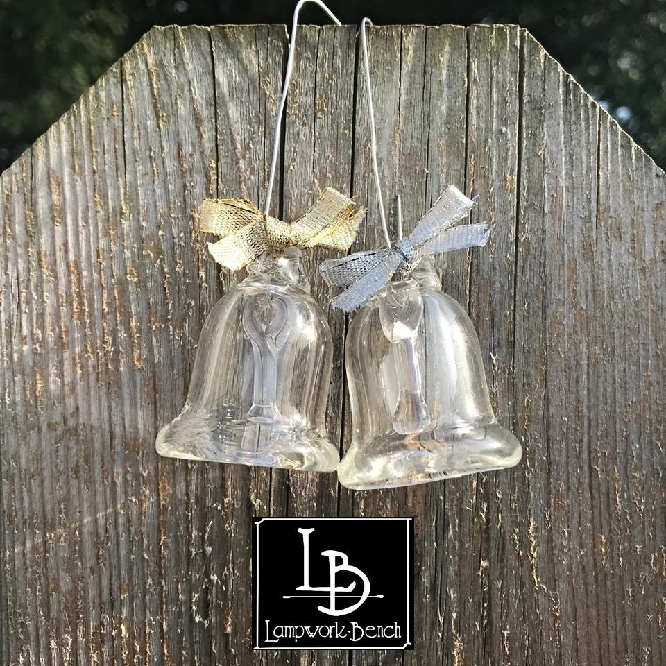 Clear glass bell christmas ornaments Clearance