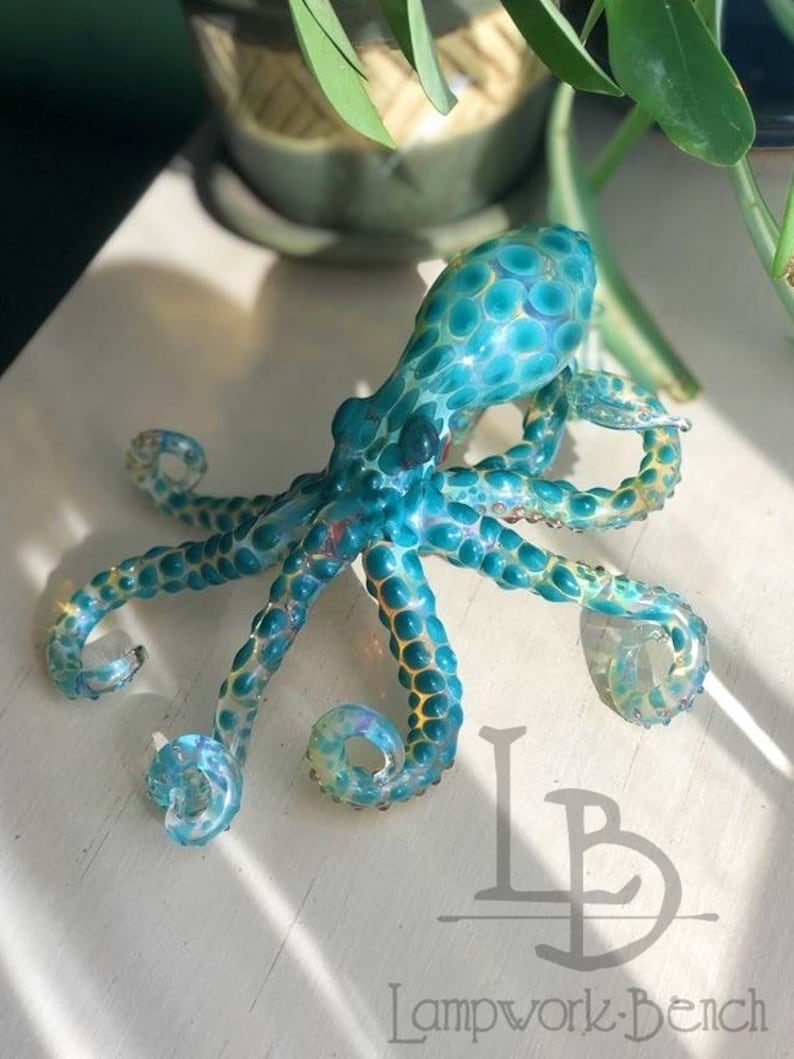 MADE TO ORDER Handmade Blown Glass Octopus Blown Glass Octopus image 4