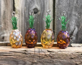 One Single Handmade in USA Glass MINI Pineapple Ornament Blown Glass Pineapple Sun-Catcher Welcome Hospitality Pineapple Glass Ornament