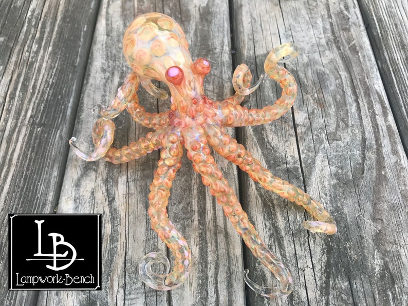 MADE TO ORDER Handmade Blown Glass Octopus Blown Glass Octopus image 7