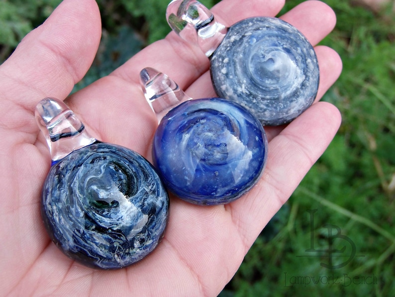 One Handmade Hand Blown Glass Ashes Pet Cremation Etsy