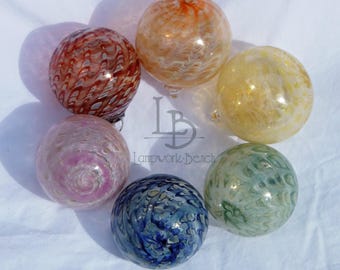 One Hand Blown Glass Ornament Lightweight Glass Christmas Tree Ornament Rainbow Handmade Ornament Sun-catcher Gifts Decor-Pick your color