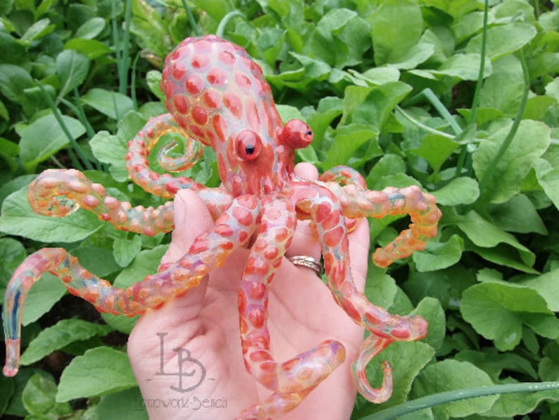 MADE TO ORDER Handmade Blown Glass Octopus Blown Glass Octopus image 6