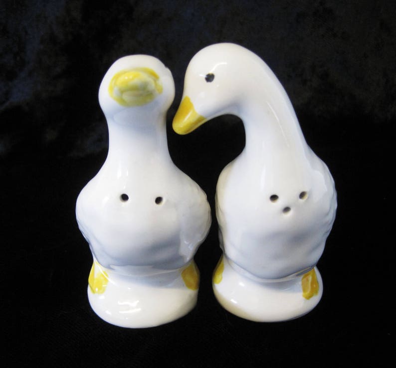 Novelty White Duck Cruet Set White Duck Salt and Pepper Shakers