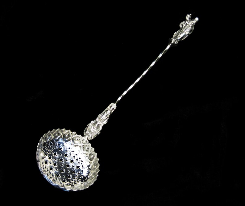 Antique Silver Liturgical Colander or Strainer with Barley image 0